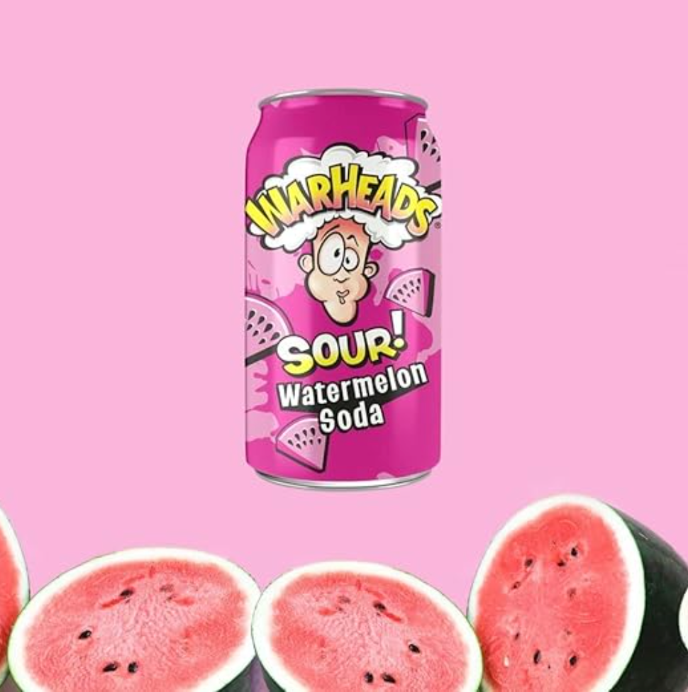Warheads Sour! Watermelon Soda 355ml