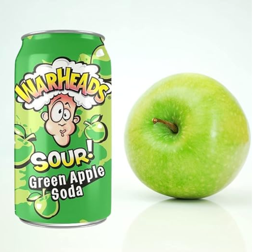 Warheads Sour! Green Apple Soda 355ml
