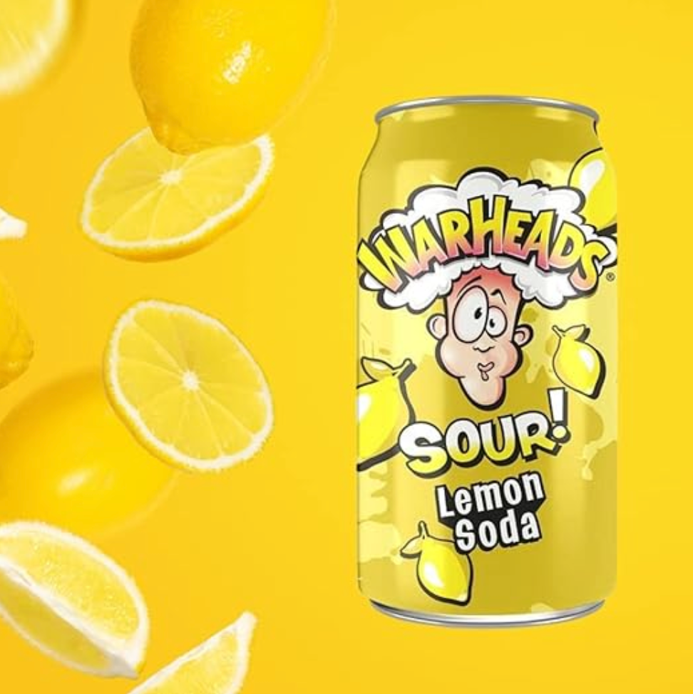 Warheads Sour! Lemon Soda 355ml