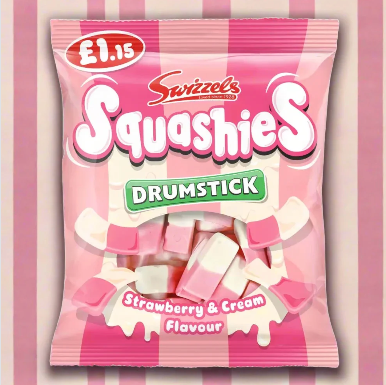 Swizzels Squashies Drumstick Strawberry & Cream 120g