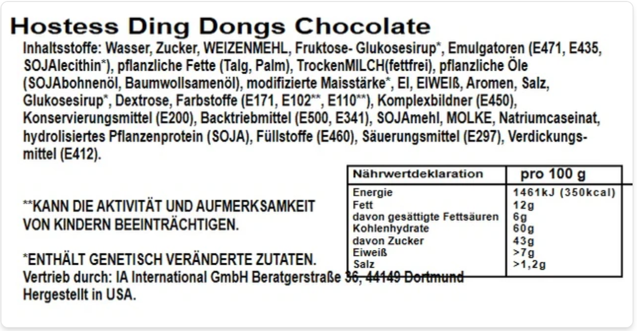 Hostess Ding Dongs 10 x 36g