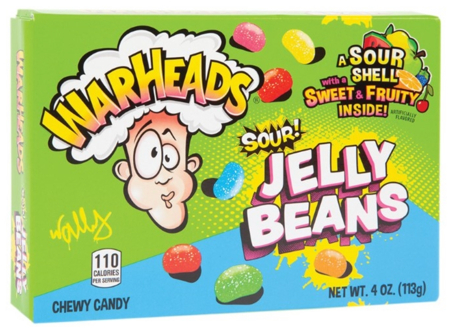 Warheads Sour Jelly Beans 113g