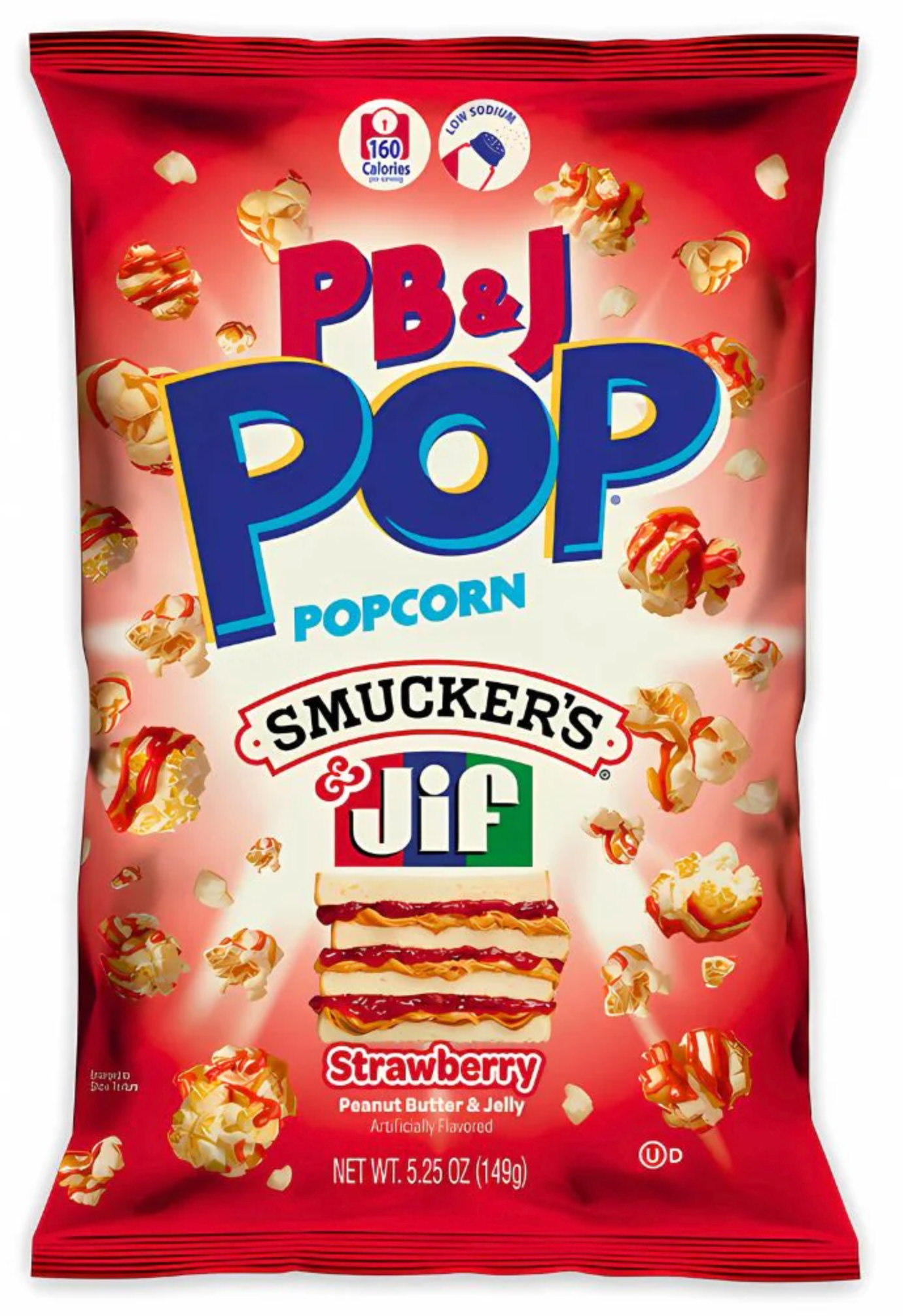 Popcorn Smucker's & Jif Erdnuss (Butter und Erdbeergelee) – USA 149 g