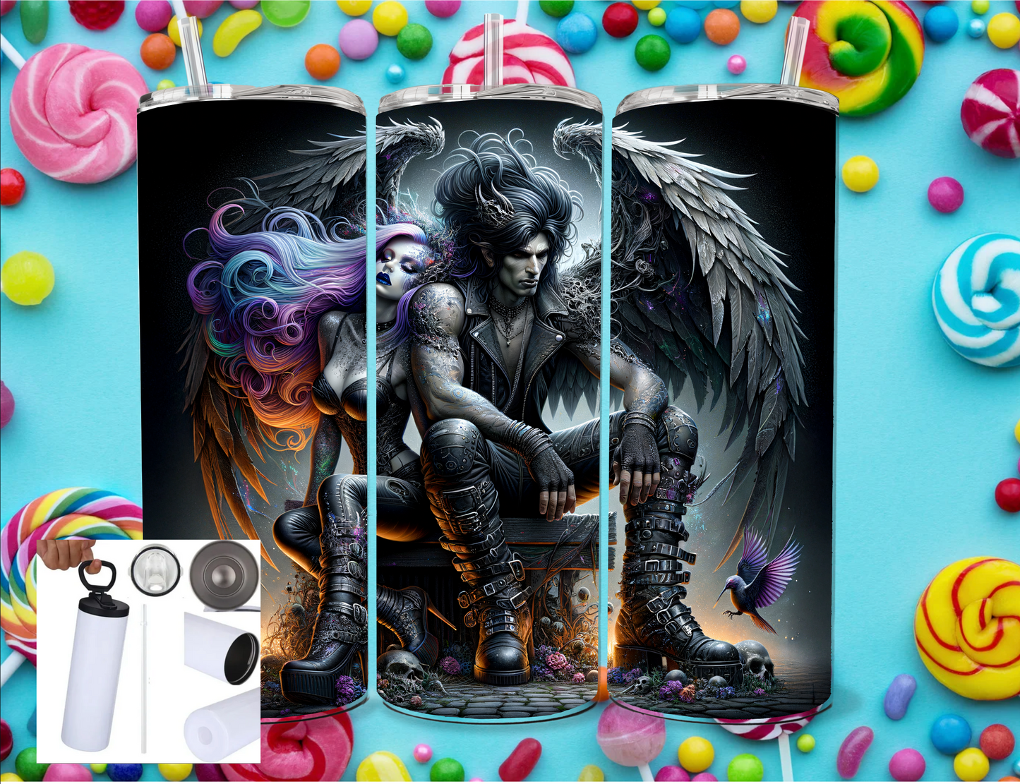 Tumbler mit Schraubdeckel vs Candy Angel of Dark