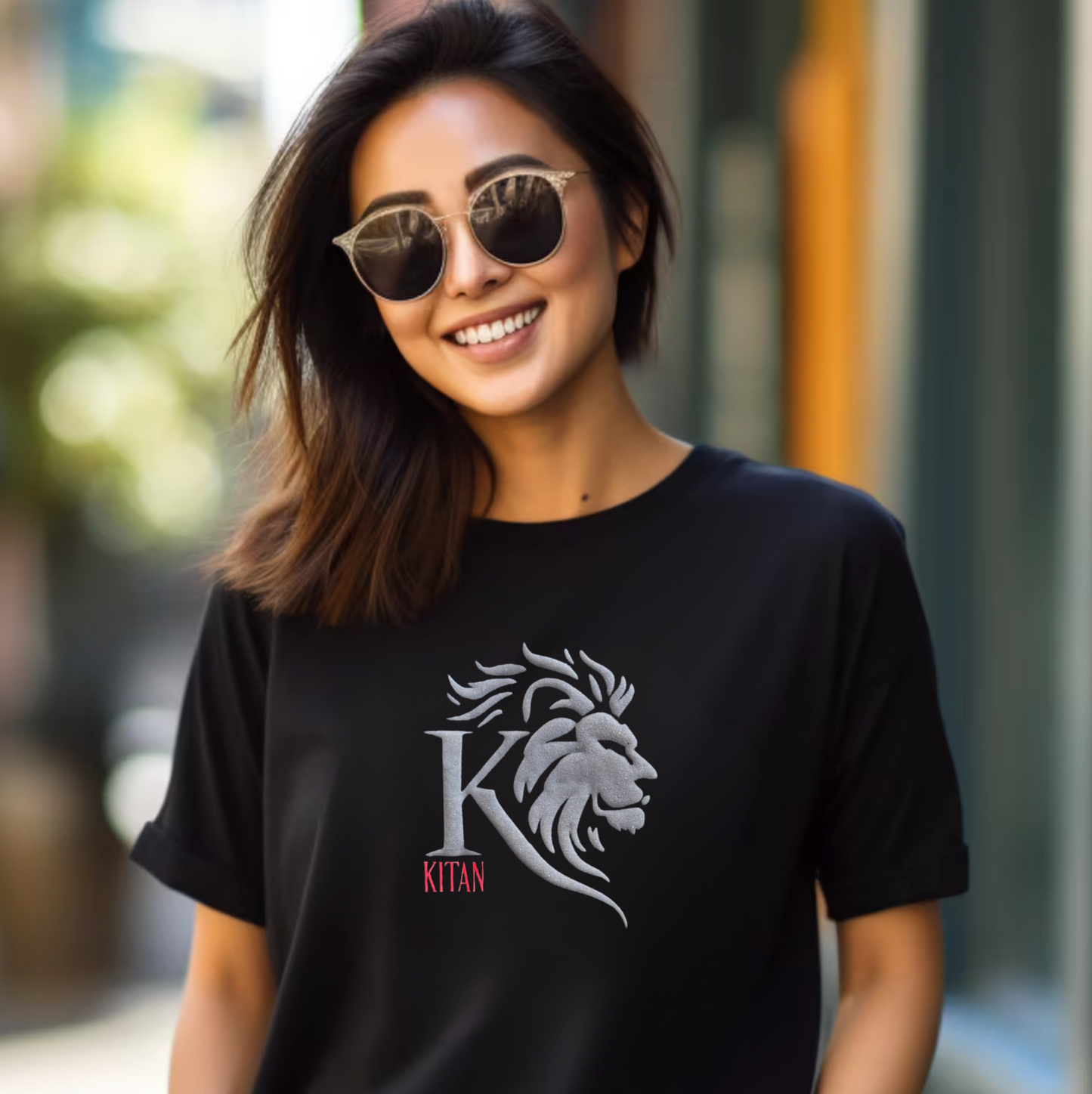 Premium T-Shirt Löwendesign
