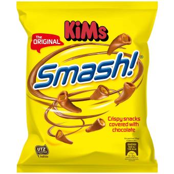 Smash! Maissnack, mit Milchschokolade umhüllt