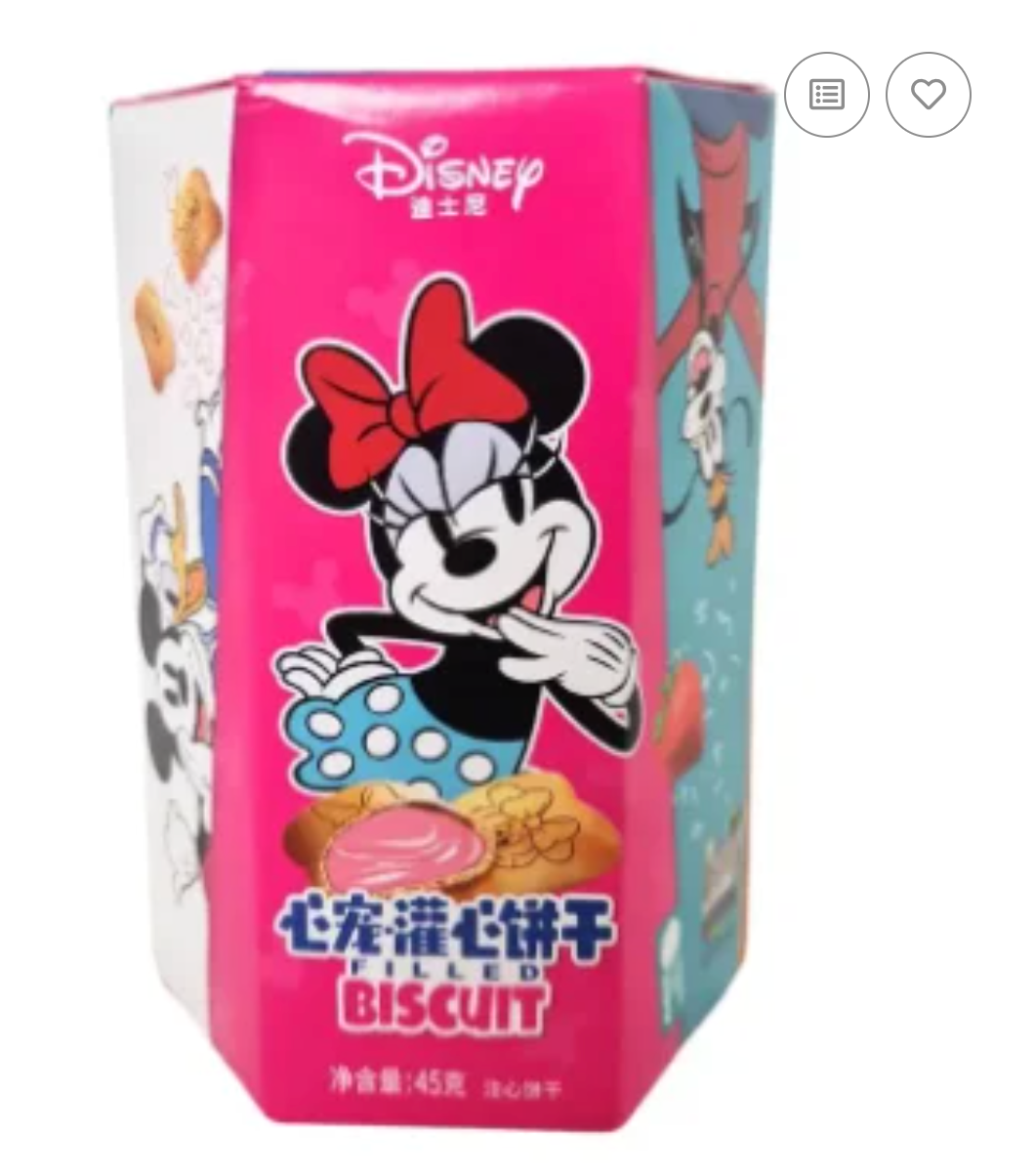 Disney Filled Biscuit Strawberry Asia 45g