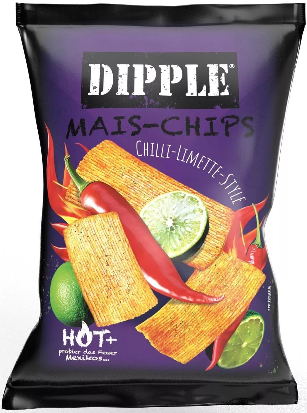 Dipple Mais-Chips/Sticks(nach Verfügbarkeit Chilli-Limette 90g